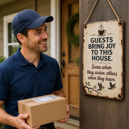Cozy Welcome Metal Sign for Porch & Garden - Weatherproof Vintage Wall Decor for Front Door, Outdoor Gate & Yard Fence