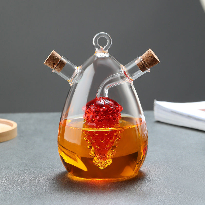 🌟 Dubbelskiktad Svävande Glas Olje-flaska – Gör matlagningen vackrare och njut av varje droppe krydda! 🍶✨
