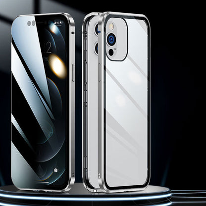 Uppgraderat dubbelsidigt magnetiskt mobilskal av glas med anti-peep