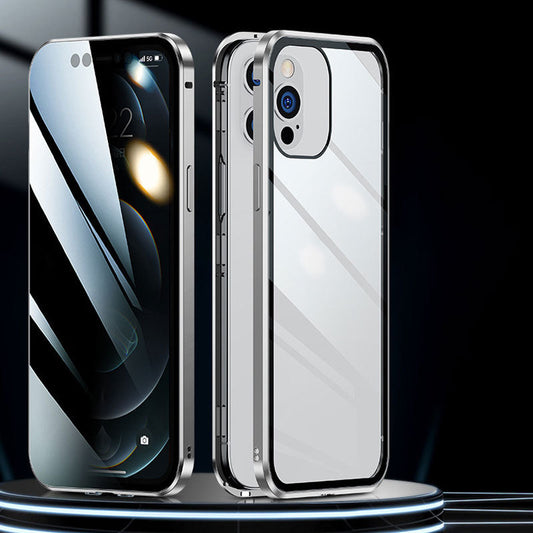 Uppgraderat dubbelsidigt magnetiskt mobilskal av glas med anti-peep