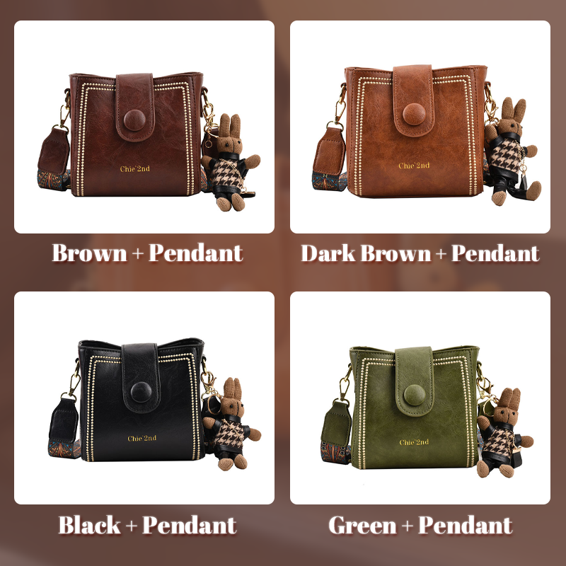 Mångsidig retro hinkväska