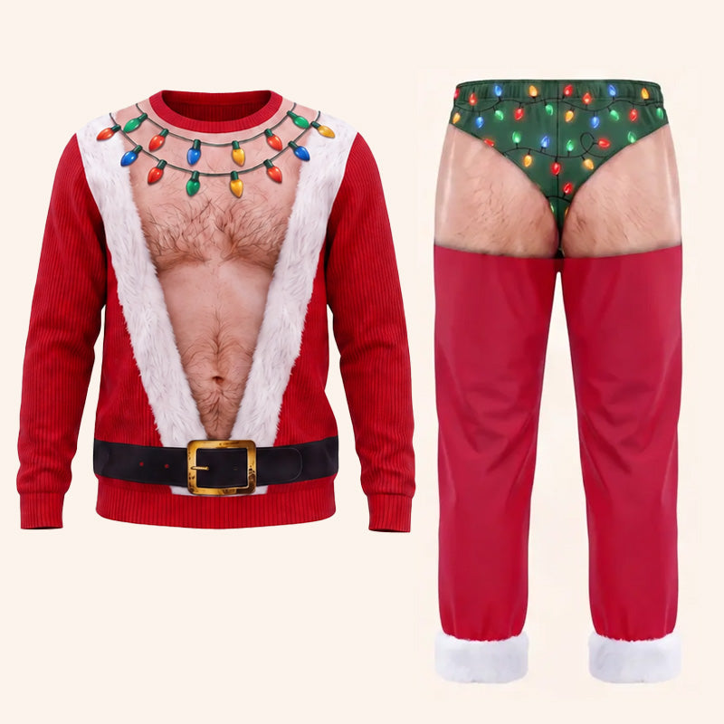 Funny Christmas Light Butt Pants 🎄