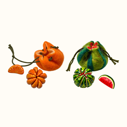 🍊Fruit-Shaped Felt Squeeze Toy | Portable Tactile Stress-Relief Toy