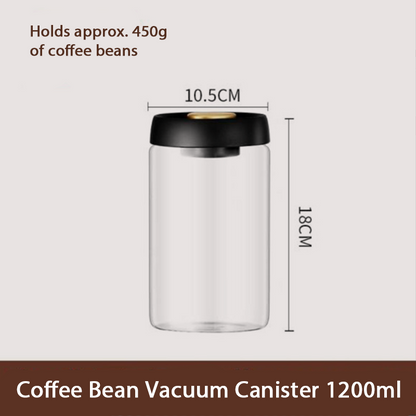 ☕ Vakuumförseglad Glasförvaringsburk | Skapad för kaffe, bevarar smaken längre ☕