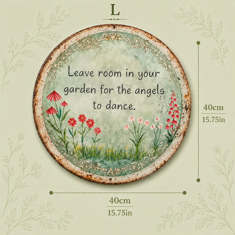 🌼 Angel Dance Round Metal Sign