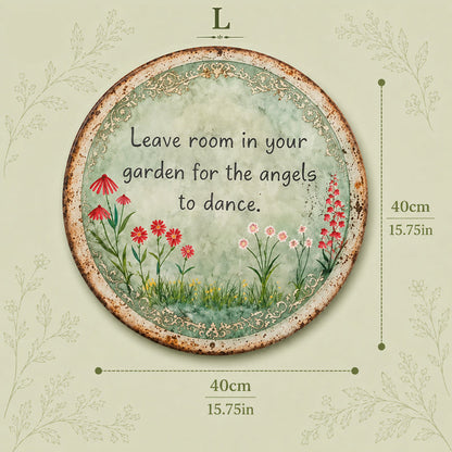 🌼 Angel Dance Round Metal Sign
