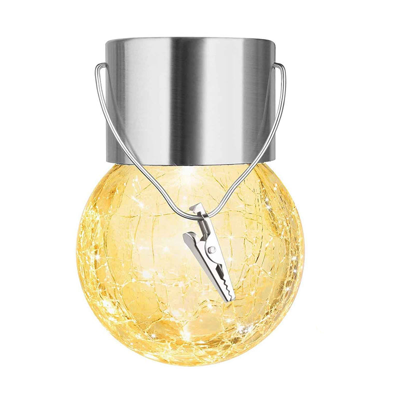 Solar Mosaic Crackle Globes LED trädgårdslampor/Solar Crack Glass LED Chandelier