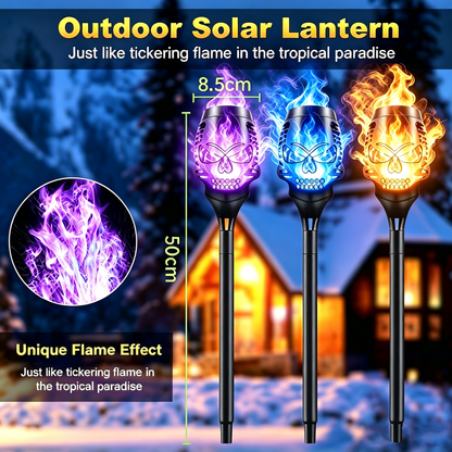 🔥Halloween Solar-Powered Skull Flame Lights💀