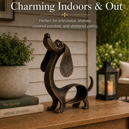 🐶✨Antique Bronze Dachshund Sculpture