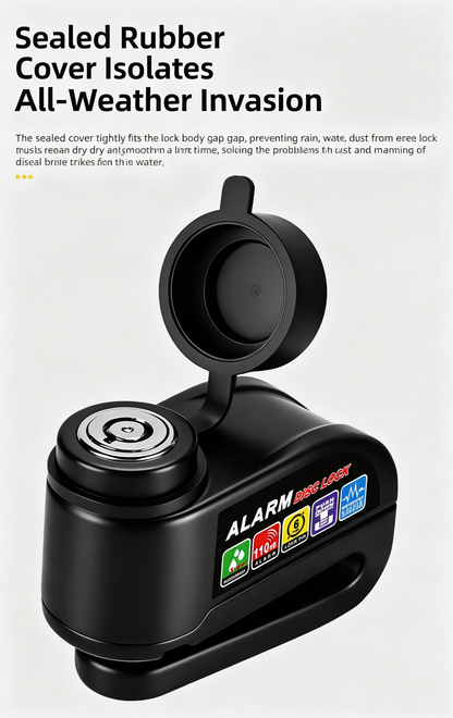 Heavy-Duty Waterproof Disc Brake Lock with Alarm System