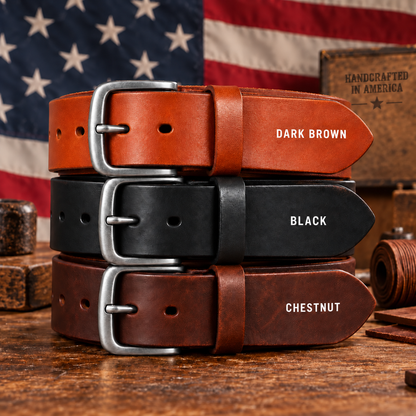 🔥 Handmade Full-Grain Buffalo Leather Belt – Built to Last