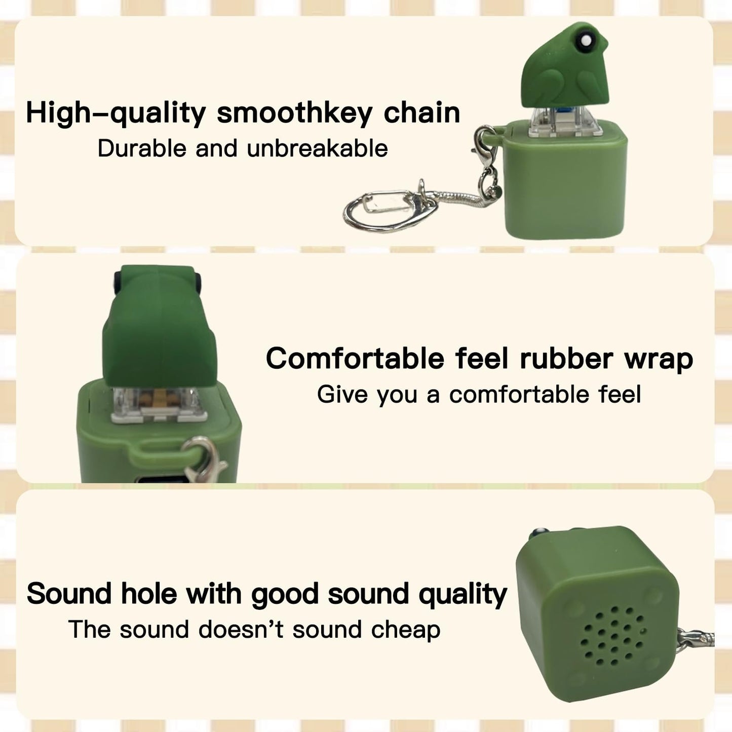 🐸Frog Croaking Fidget Toy - Rechargeable Frog Croaking Keychain, Frog Croaking Stress Reliever with Colorful Lights, Fun & Portable Anxiety Relief Toy