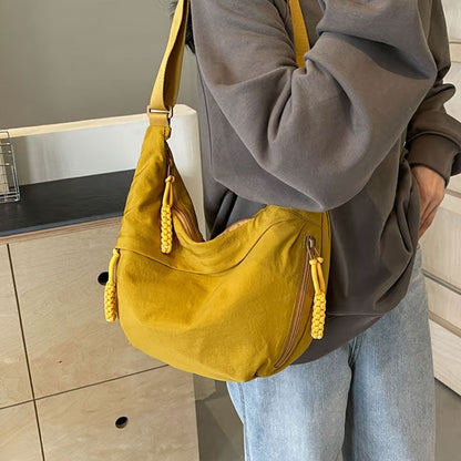 🔥🎒Dammode Enfärgad Nylon Crossbody-Väska