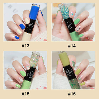 Tvåfärgat vattentätt nagellack