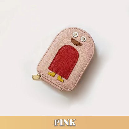 Förvaringsväska för kort med tecknad pingvin