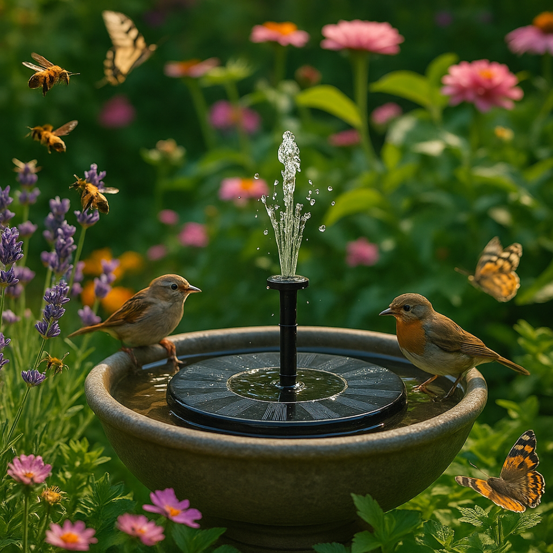 The solar fountain for vibrant gardens