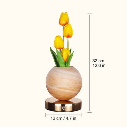 🌷Dreamy Tulip Orchid Night Light Romantic Bedside Lamp