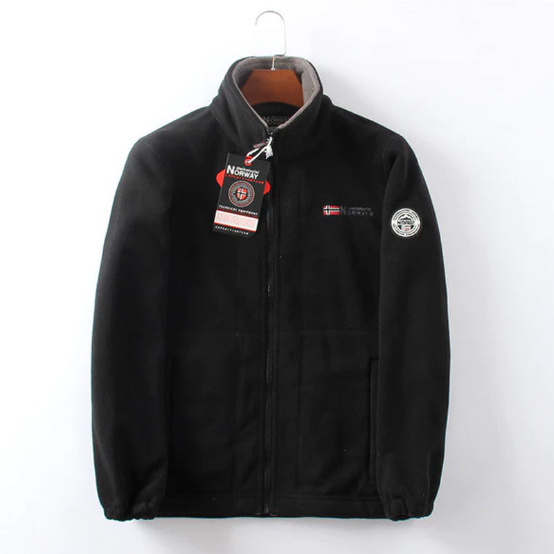 De bästa julklapparna - Tvålagers jacka med huva för män (originalprodukt av hög kvalitet) / vändbar polar fleecejacka