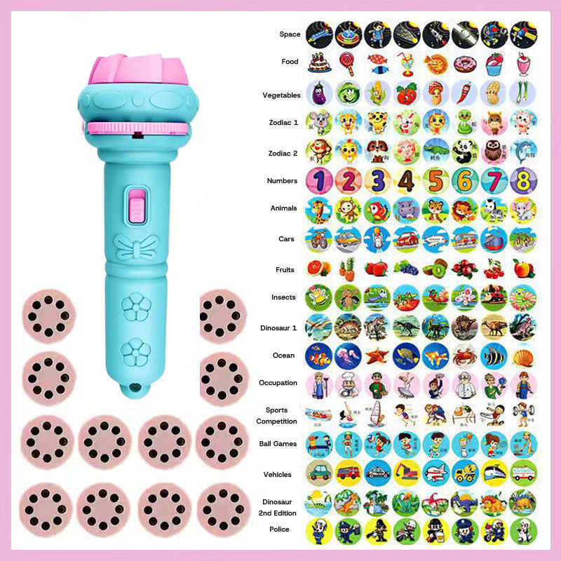 🌈✨ Barnens Magiska Projektorficklampa