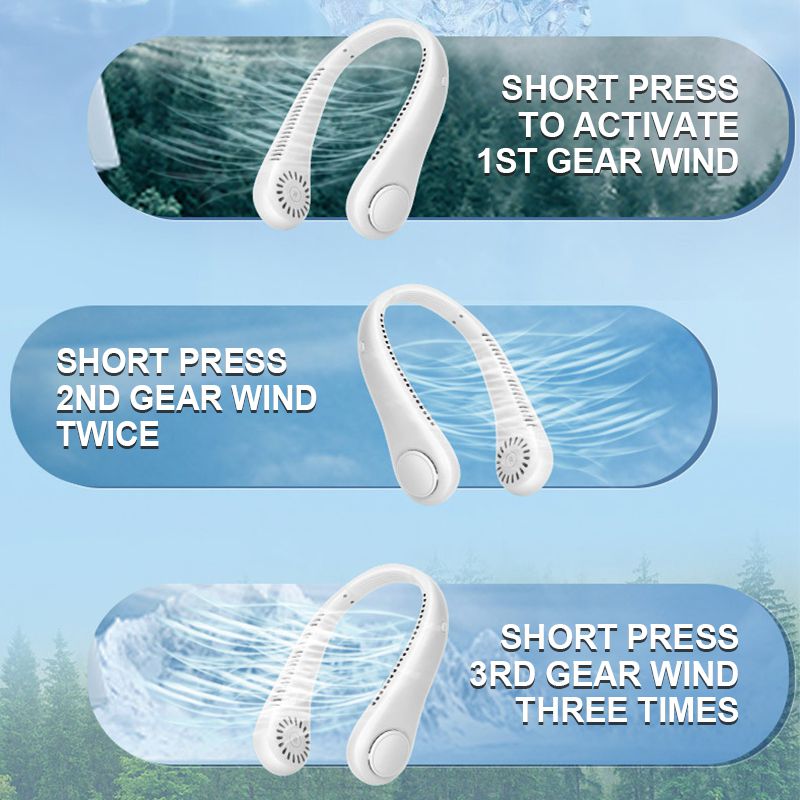 Ny bärbar halsfläkt