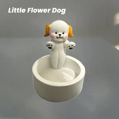 Valp Katt Kanin Tecknad Ljusstake Prydnadsföremål