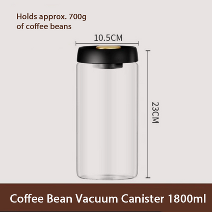 ☕ Vakuumförseglad Glasförvaringsburk | Skapad för kaffe, bevarar smaken längre ☕