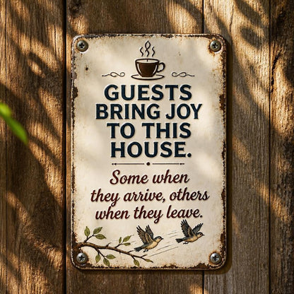 Cozy Welcome Metal Sign for Porch & Garden - Weatherproof Vintage Wall Decor for Front Door, Outdoor Gate & Yard Fence