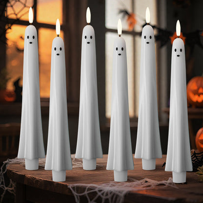 🎃👻 Fjärrstyrt spökljus med 3D-flammande veke 👻🎃