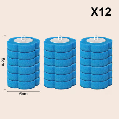 Upplösande ersättningshuvud för toalettborste för engångsbruk