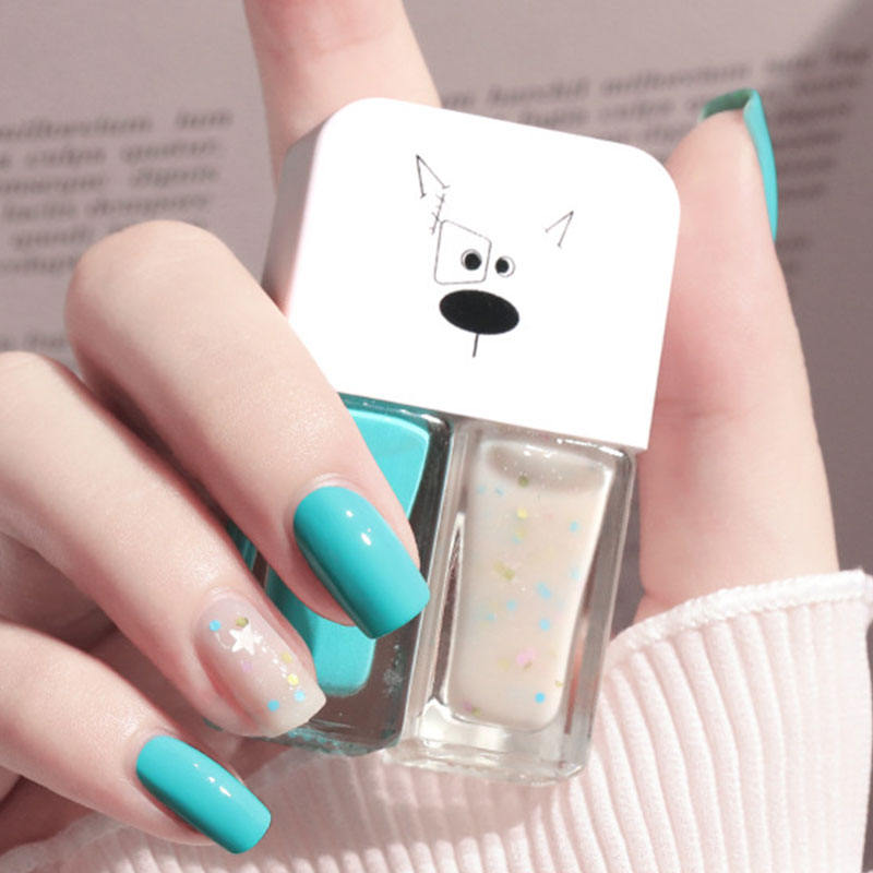 Avtagbart, bakningsfritt, snabbtorkande, långtidsverkande nagellack