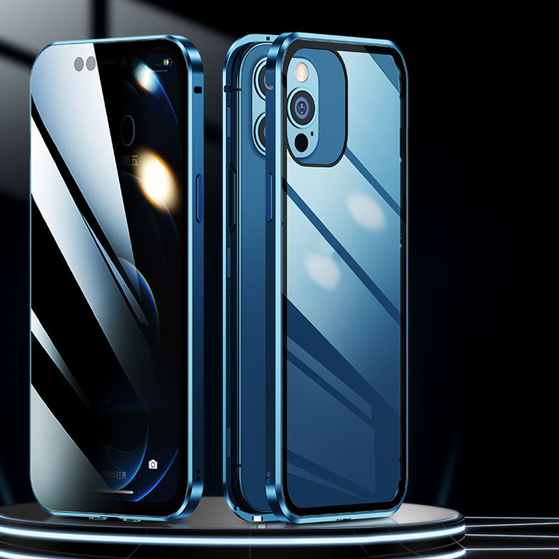 Uppgraderat dubbelsidigt magnetiskt mobilskal av glas med anti-peep