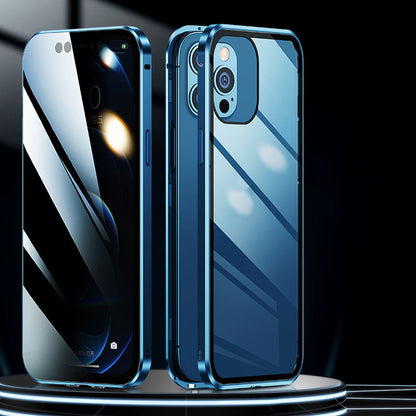 Uppgraderat dubbelsidigt magnetiskt mobilskal av glas med anti-peep