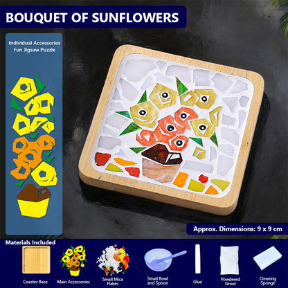 🎨DIY Mosaic Coaster Set – World-Famous Paintings Series: Handcrafted Creative Decal Artwork