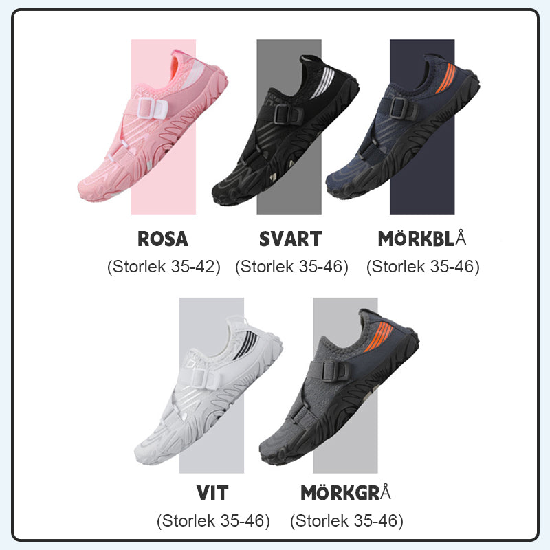 Män och kvinnors strand simning utomhus vandring och bergsklättring cykelskor