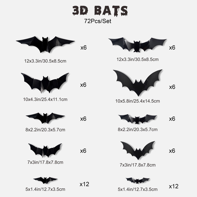🦇 Halloween 3D Lighted Bats