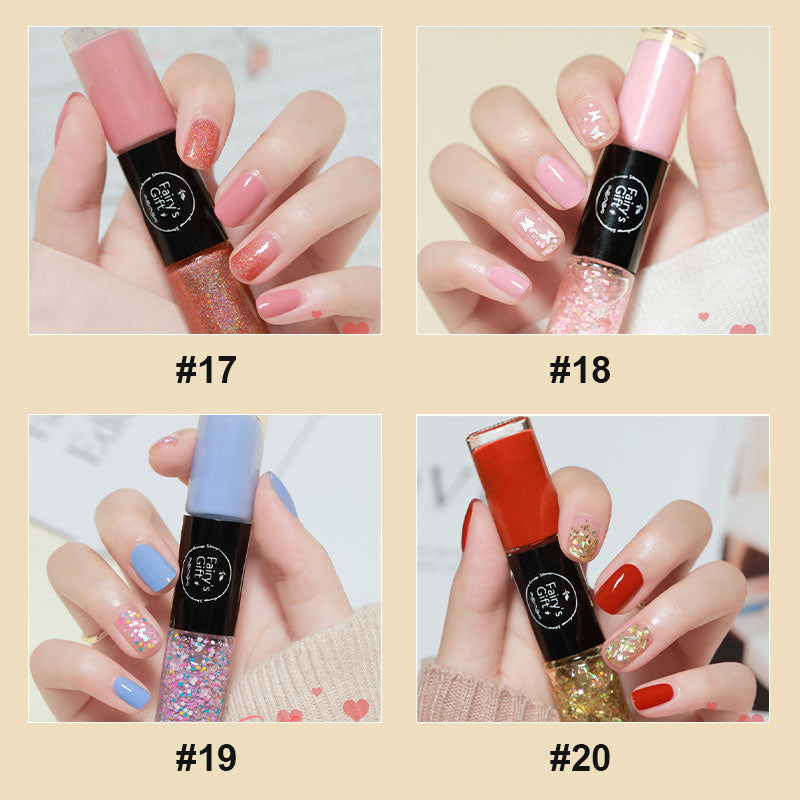 Tvåfärgat vattentätt nagellack