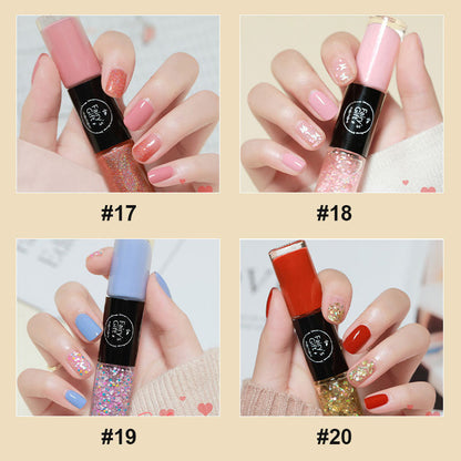 Tvåfärgat vattentätt nagellack