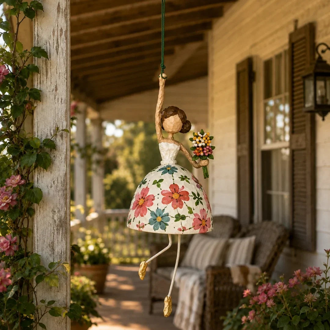 💃🌸 Whimsical Dancing Lady Hanging Ornament —  Let Your Space Dance