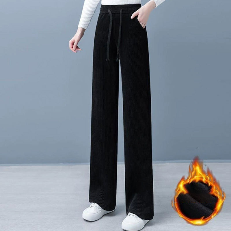 🍂 Höst- och vinterbyxor med vida ben och fleecefoder | Håll dig varm och chic ❄️