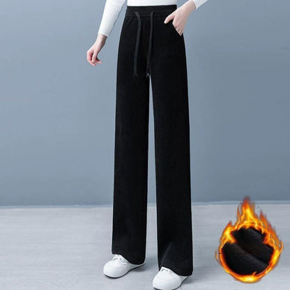 🍂 Höst- och vinterbyxor med vida ben och fleecefoder | Håll dig varm och chic ❄️
