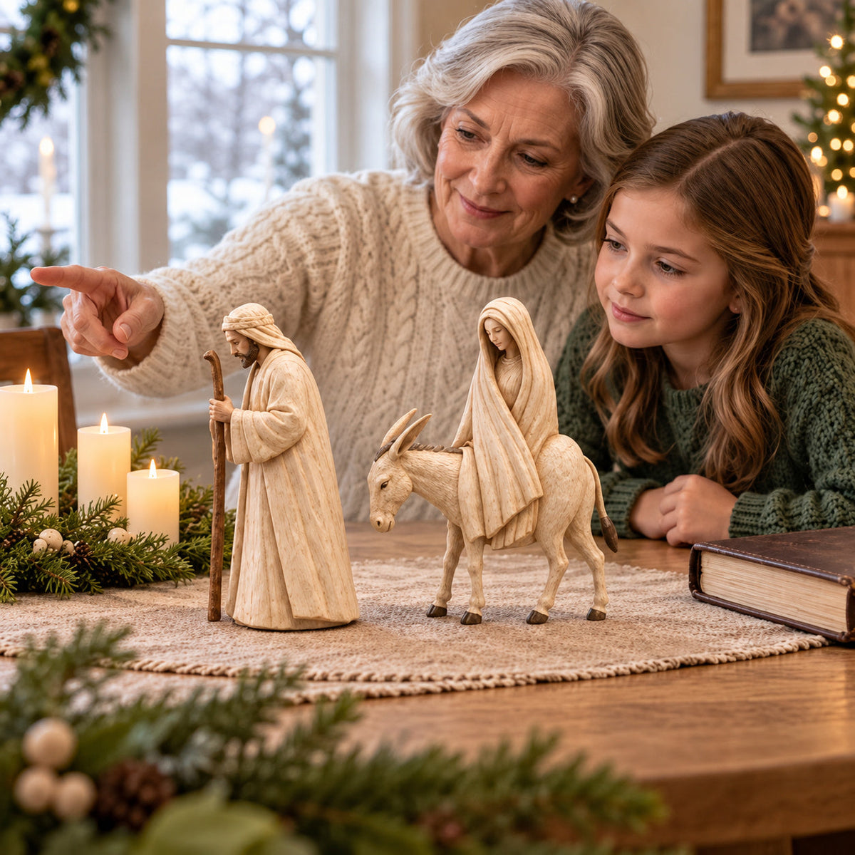 🌟 Journey to Bethlehem Nativity Figurine Set