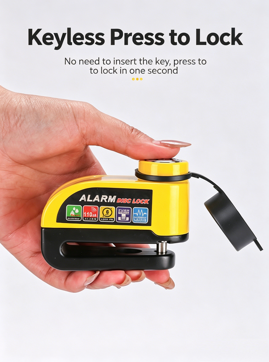 Heavy-Duty Waterproof Disc Brake Lock with Alarm System