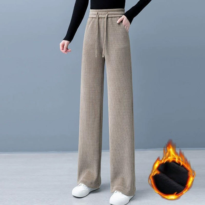 🍂 Höst- och vinterbyxor med vida ben och fleecefoder | Håll dig varm och chic ❄️