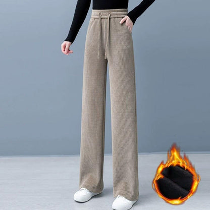 🍂 Höst- och vinterbyxor med vida ben och fleecefoder | Håll dig varm och chic ❄️