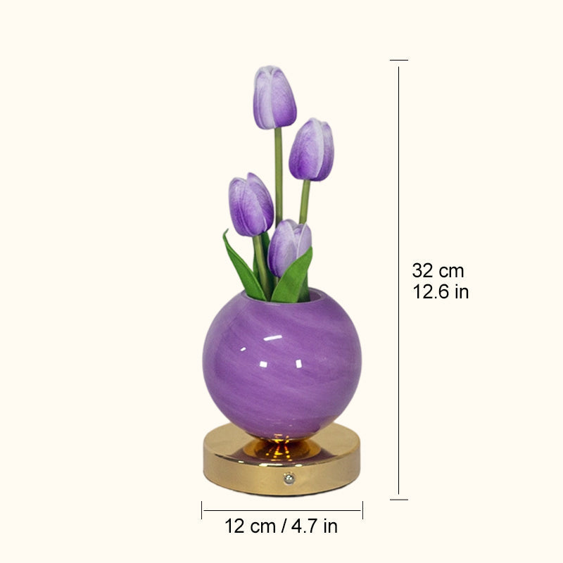 🌷Dreamy Tulip Orchid Night Light Romantic Bedside Lamp