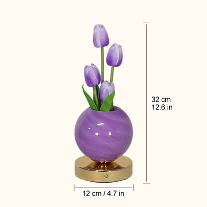 🌷Dreamy Tulip Orchid Night Light Romantic Bedside Lamp