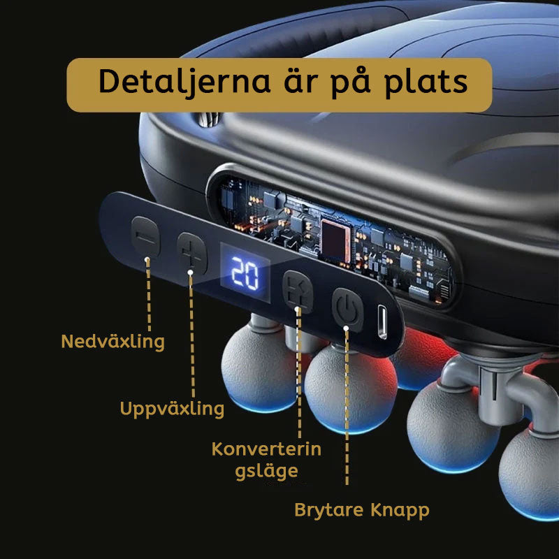 8 huvuden hästmassagepistol
