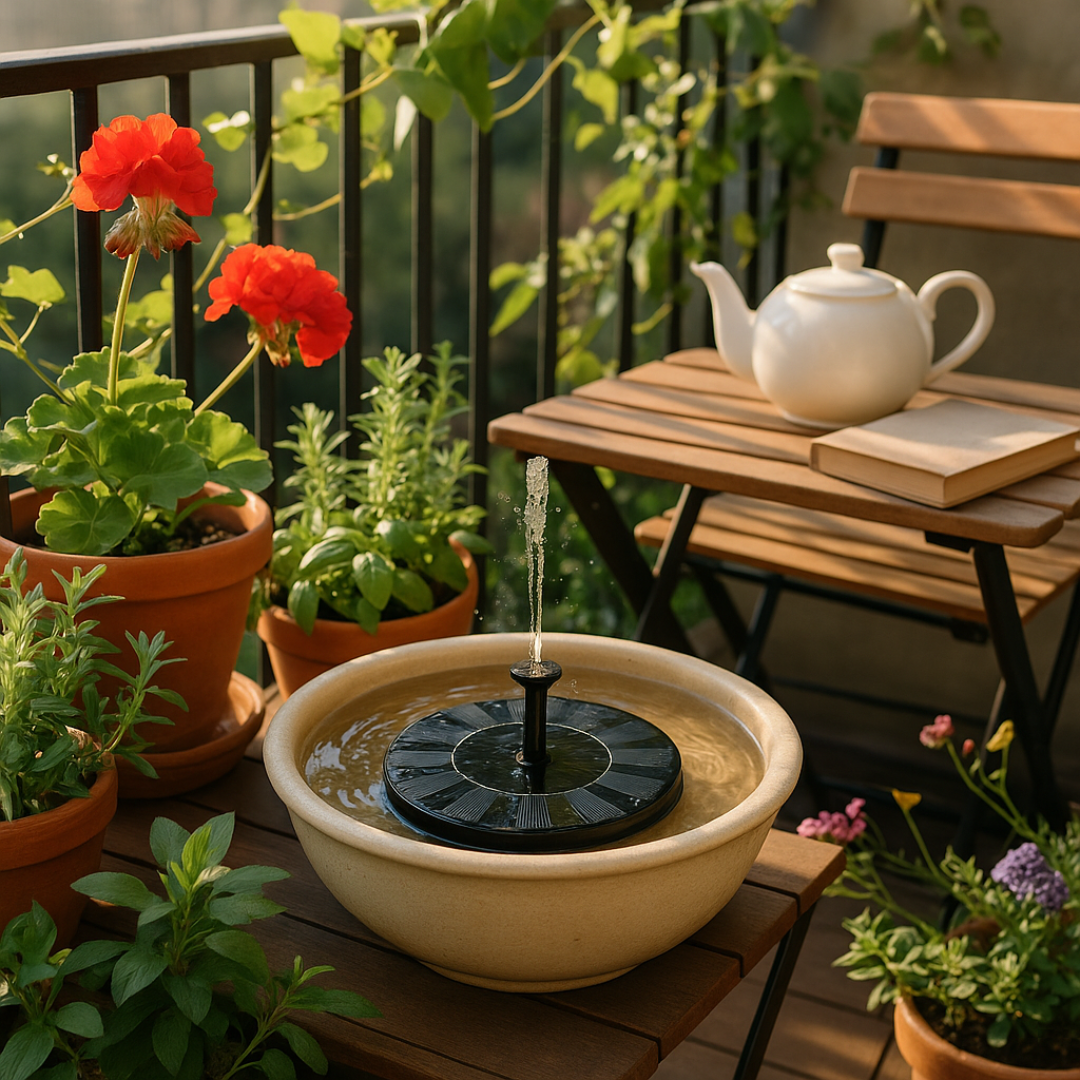 The solar fountain for vibrant gardens