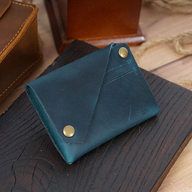 🌟 Vintage Äkta Läder Mynt- & Kortfodral 🌟