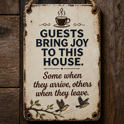 Cozy Welcome Metal Sign for Porch & Garden - Weatherproof Vintage Wall Decor for Front Door, Outdoor Gate & Yard Fence